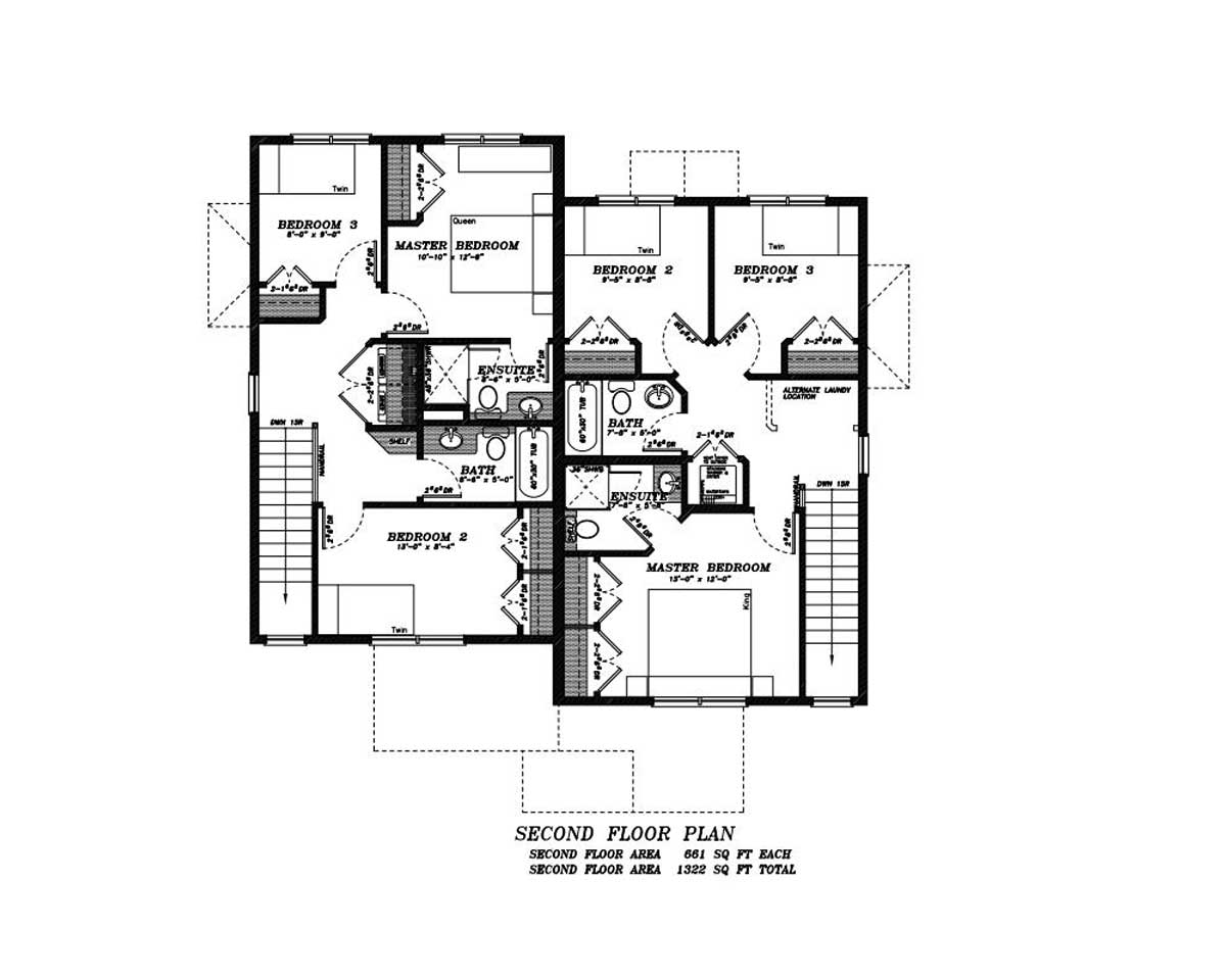 Asymetrical Duplex in Westmount | Edmonton Aurora Home Design Plan