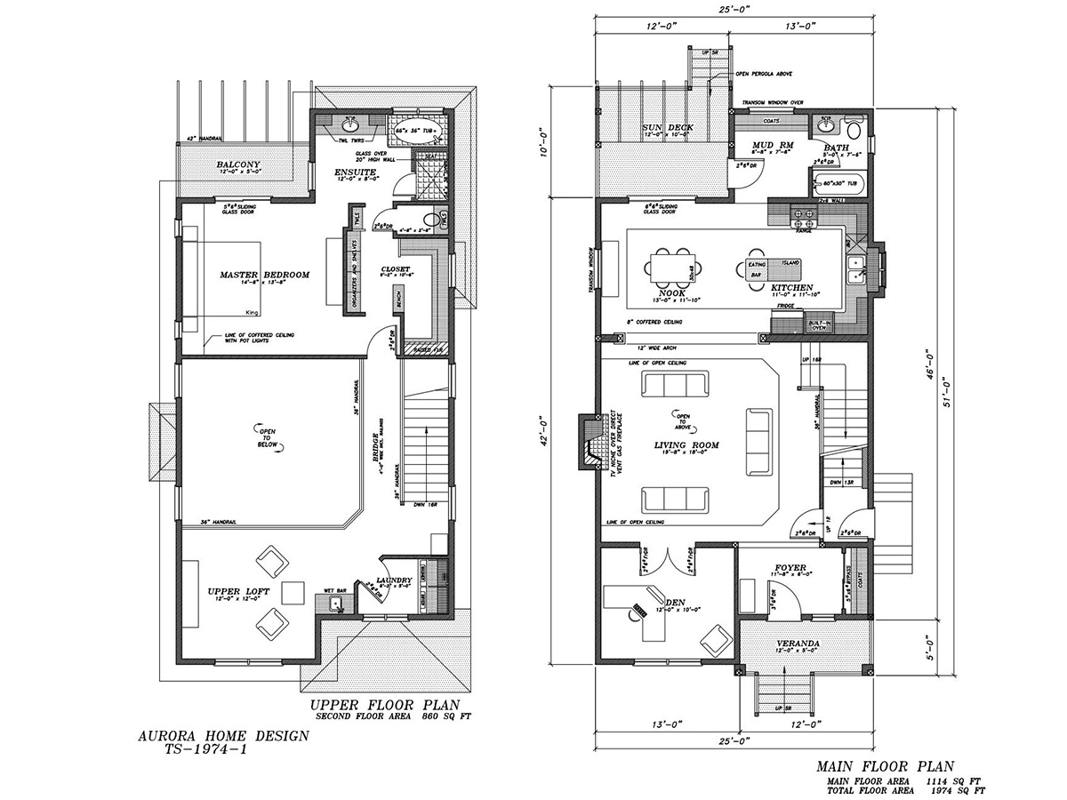 Infill 2 Storey with Great Features. | Edmonton Aurora Home Design Plan