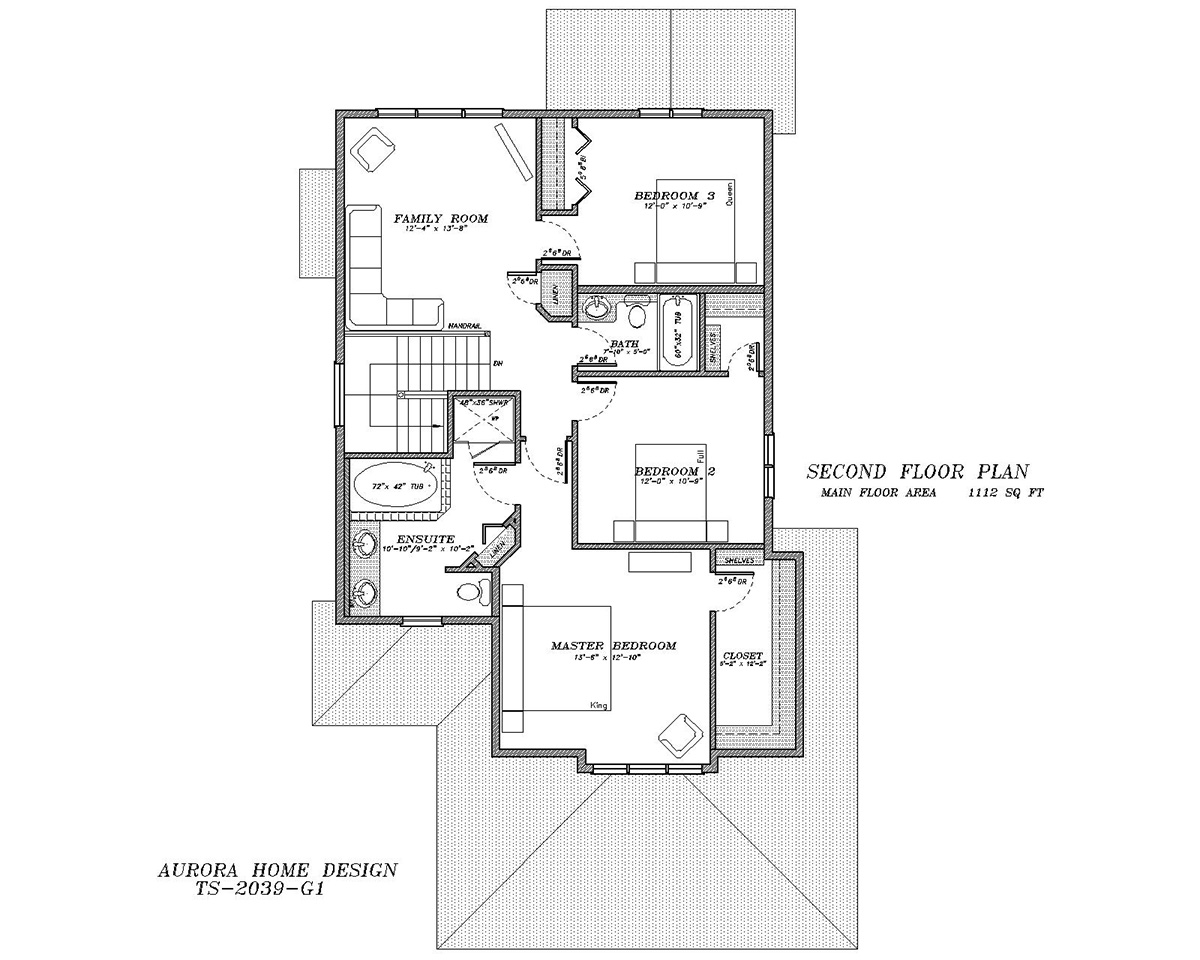 2nd storey family room. | Edmonton Aurora Home Design Plan