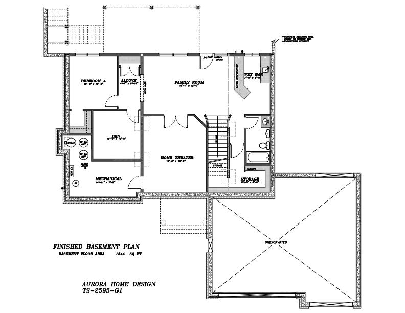 Acreage 2 Storey for walk-out site. | Edmonton Aurora Home Design Plan