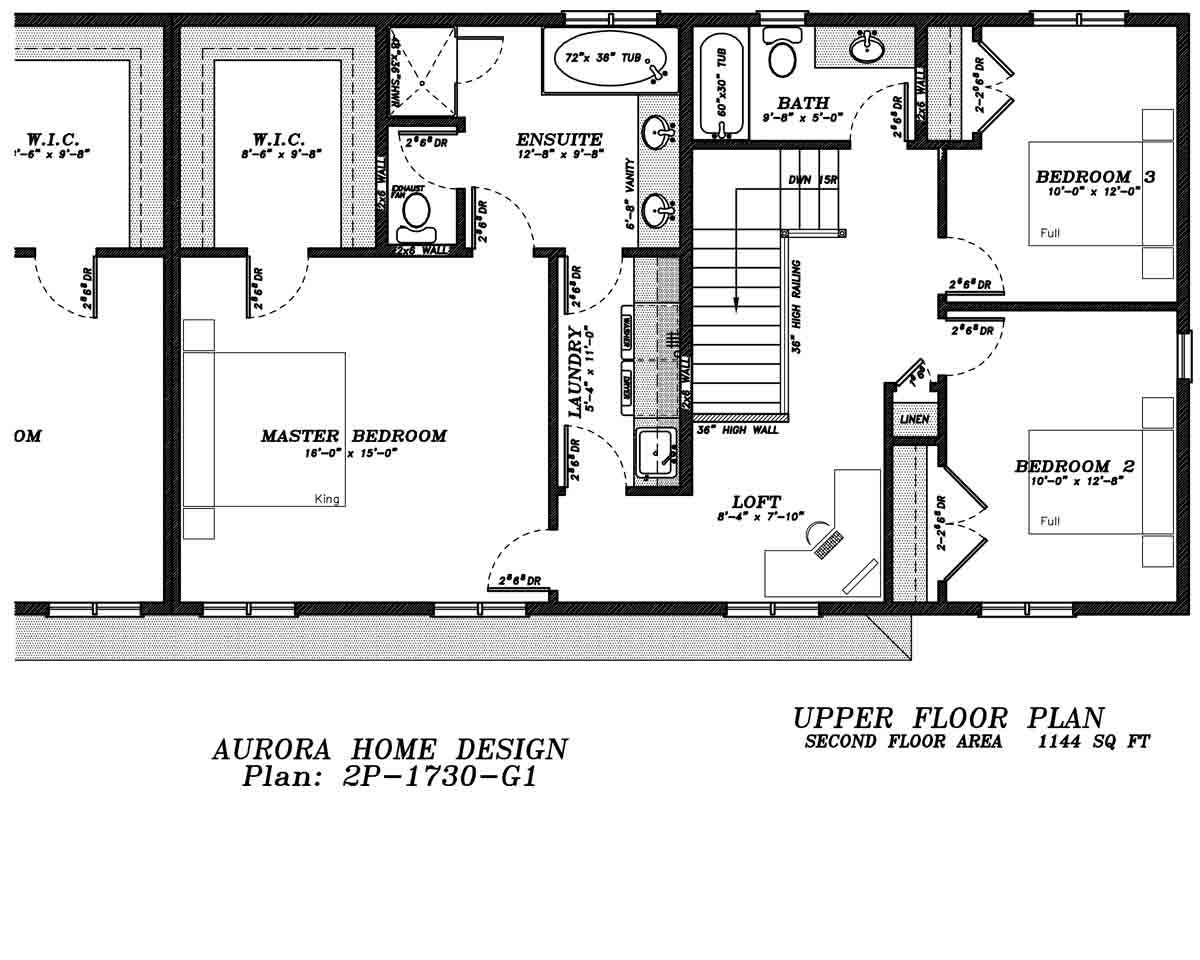 Duplex with double car garages. | Edmonton Aurora Home Design Plan