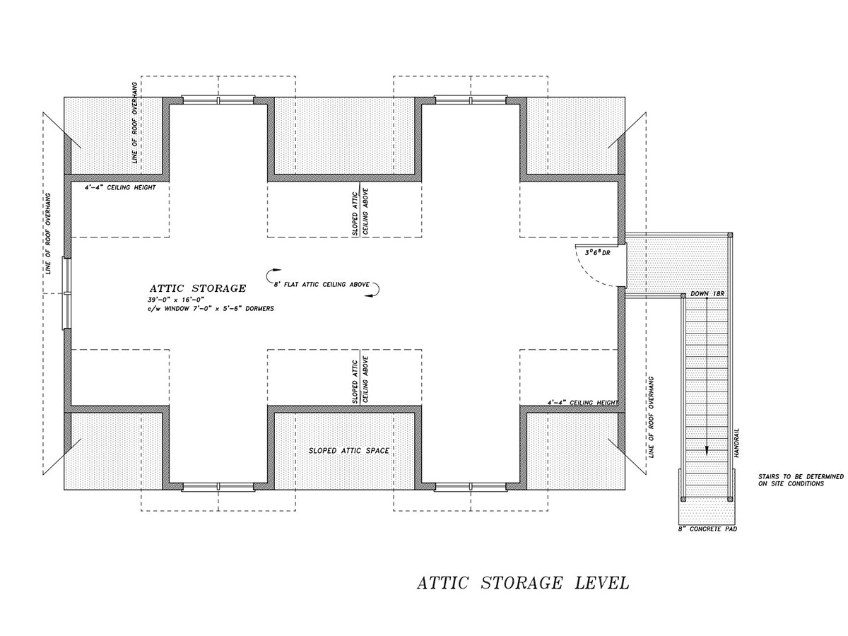 3 car garage with Loft for development. | Edmonton Aurora Home Design Plan