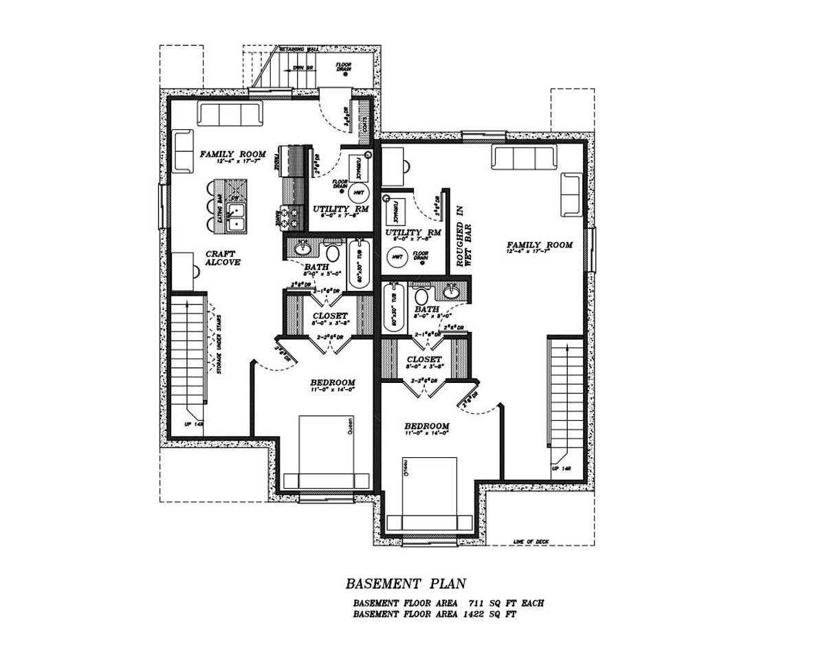 Asymetrical Duplex in Westmount | Edmonton Aurora Home Design Plan