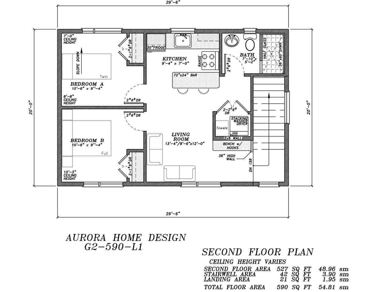 Modern Garage Suite with 2 Bedroom | Aurora Home Designs Edmonton