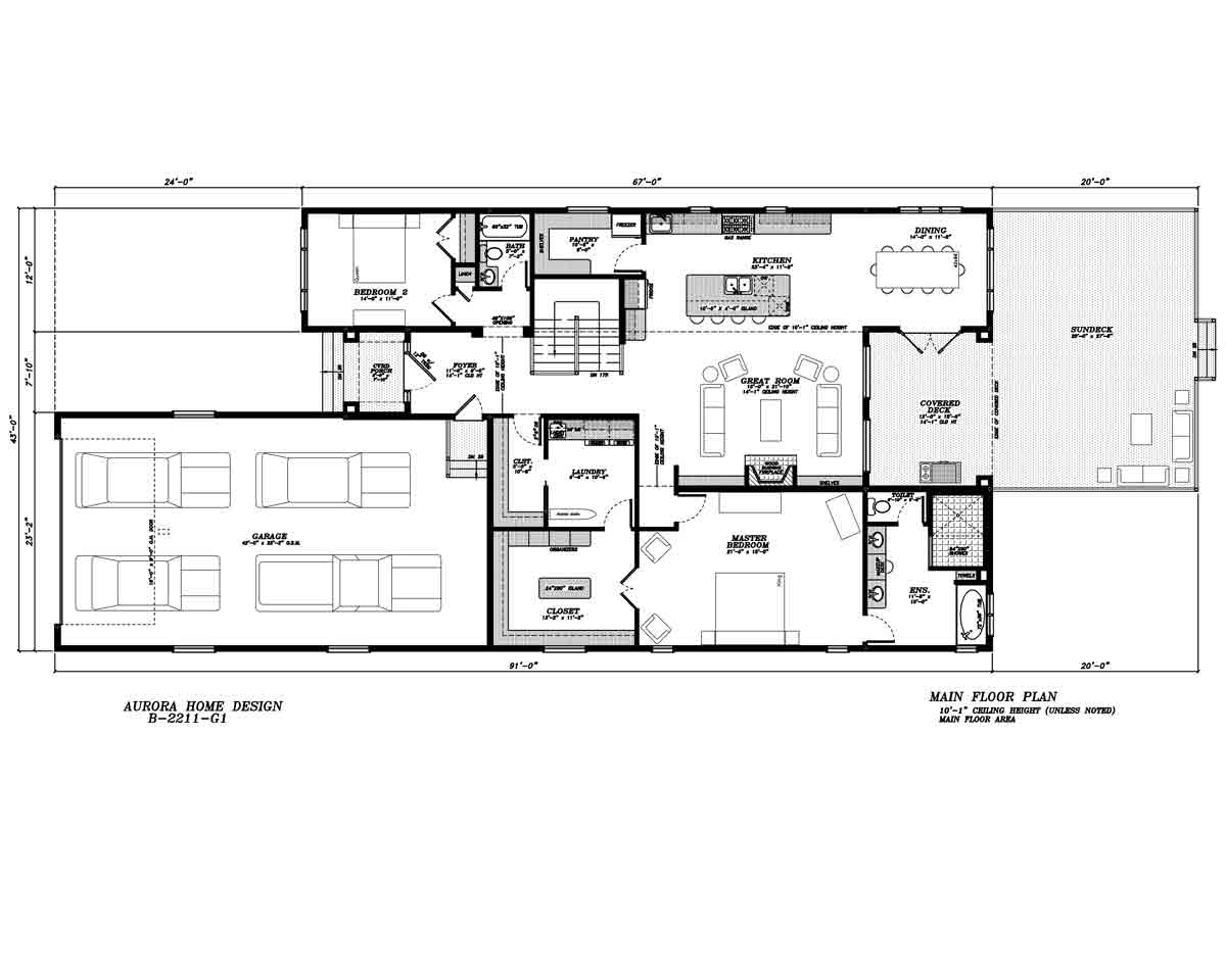 Executive Bungalow with 2 Bedroom | Aurora home Designs Edmonton