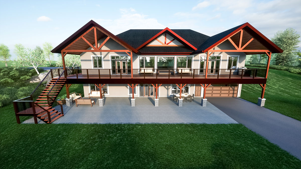 Acreage Bungalow with open ceilings | Edmonton Aurora Home Design Plan