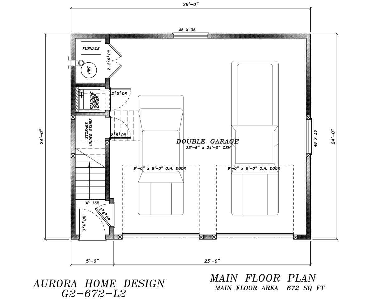 Wide Garage Suite with 1 Bedroom | Aurora Home Designs Edmonton 