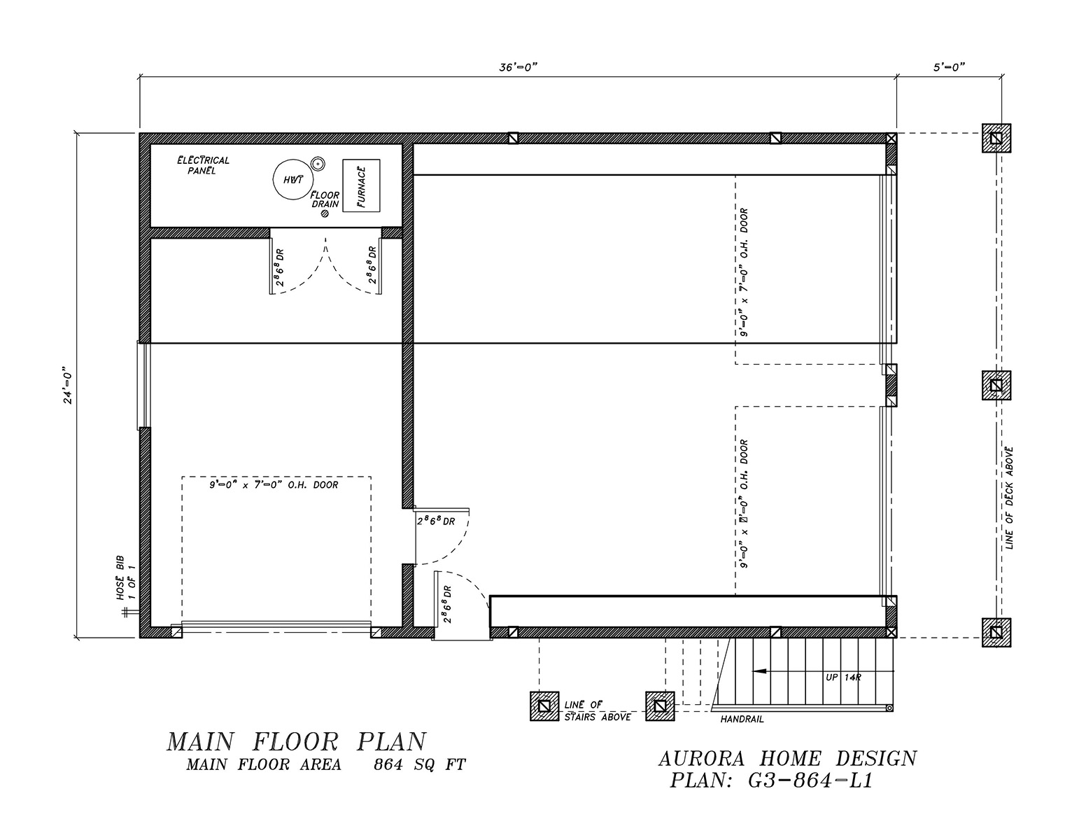 Loft with 1 bedroom suite over 3 garage. | Edmonton Aurora Home Design Plan