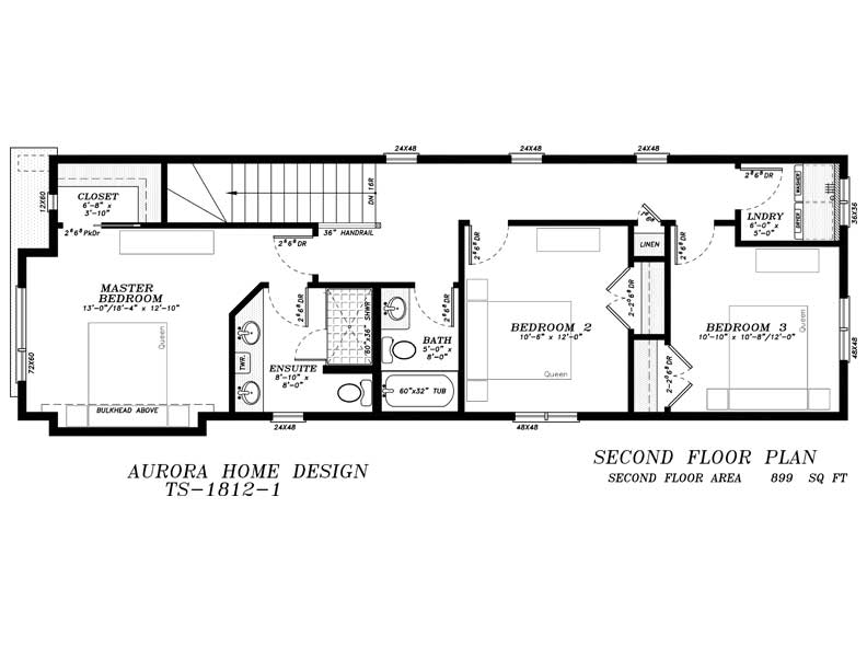 17' Wide Skinny 2 Storey - 1817 sq ft - 3 Bedroom | Aurora Home Designs Edmonton