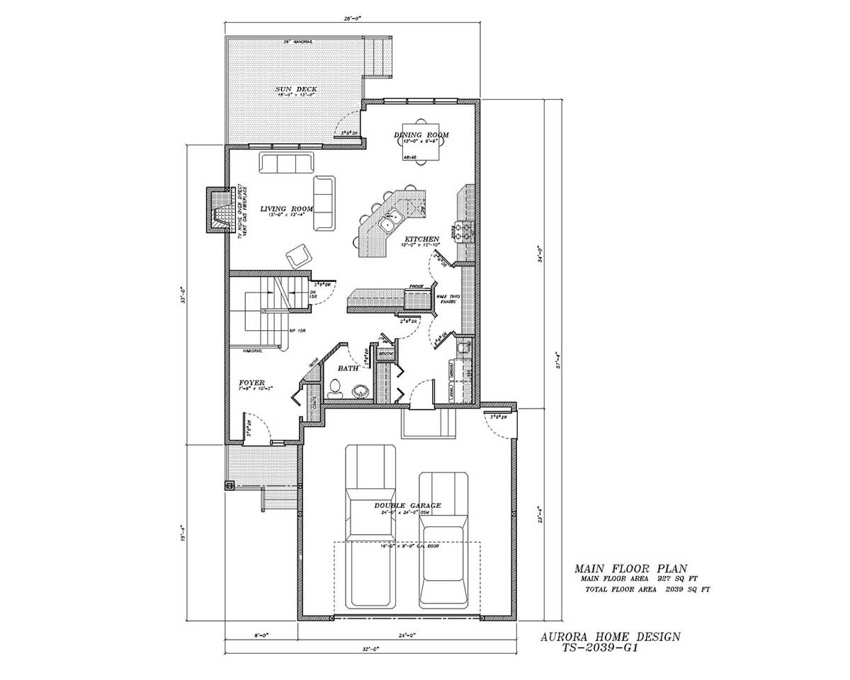 2nd storey family room. | Edmonton Aurora Home Design Plan