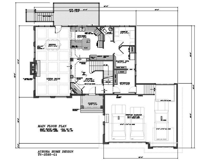 Acreage 2 Storey for walk-out site. | Edmonton Aurora Home Design Plan